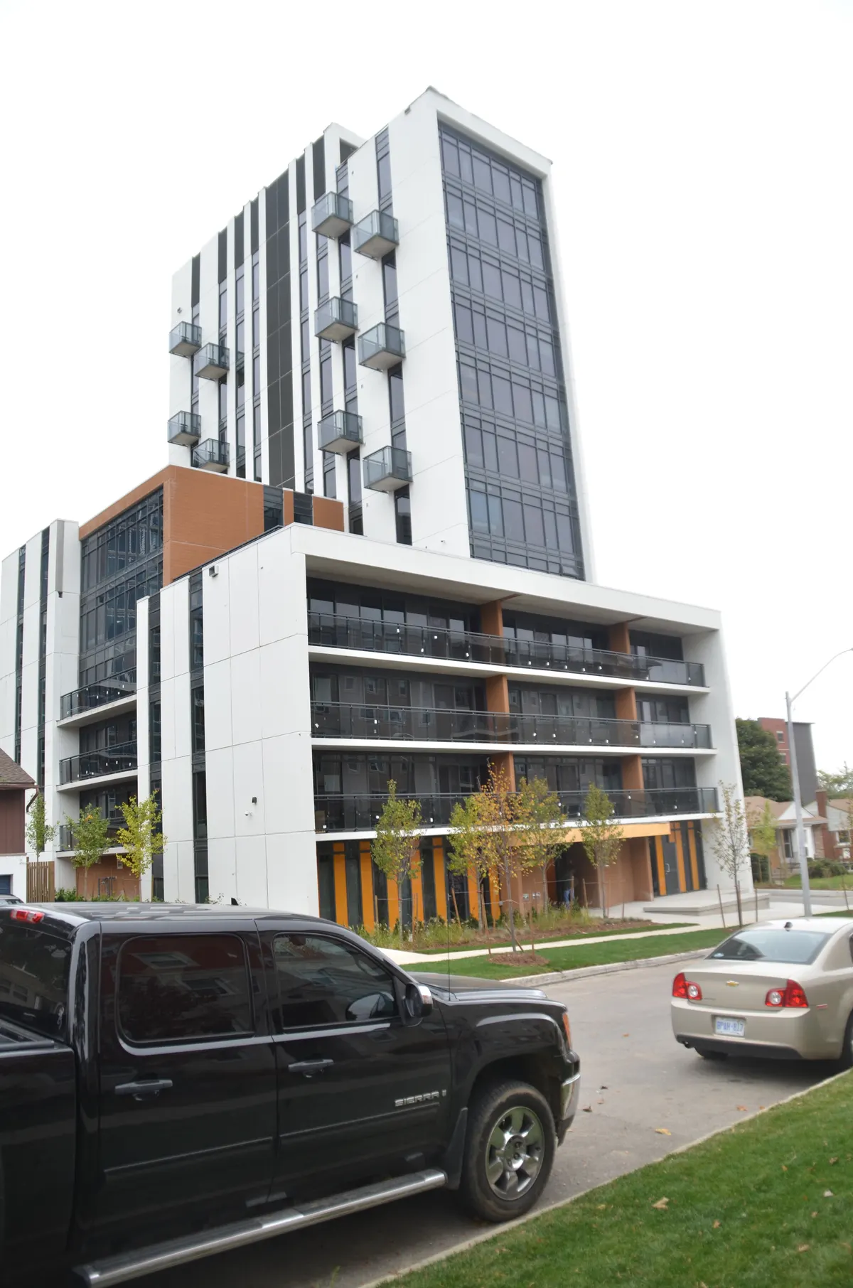 Pair of completed residential towers