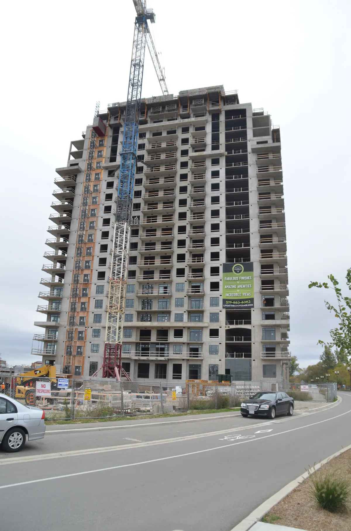 Residential tower under construction